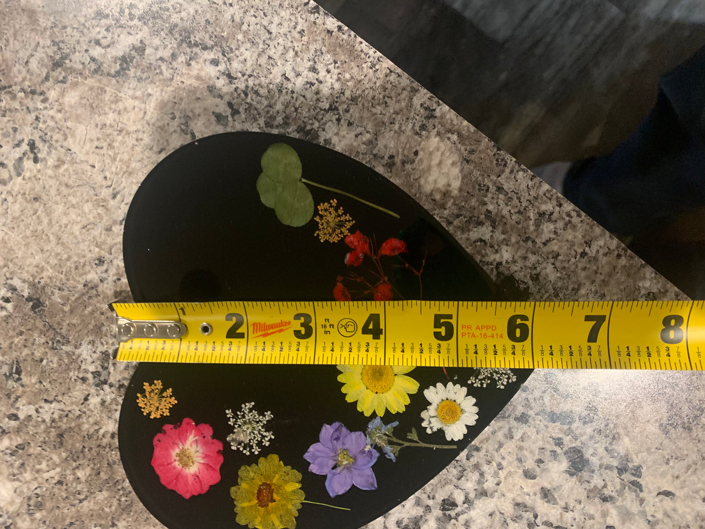 Epoxy Heart with Flowers