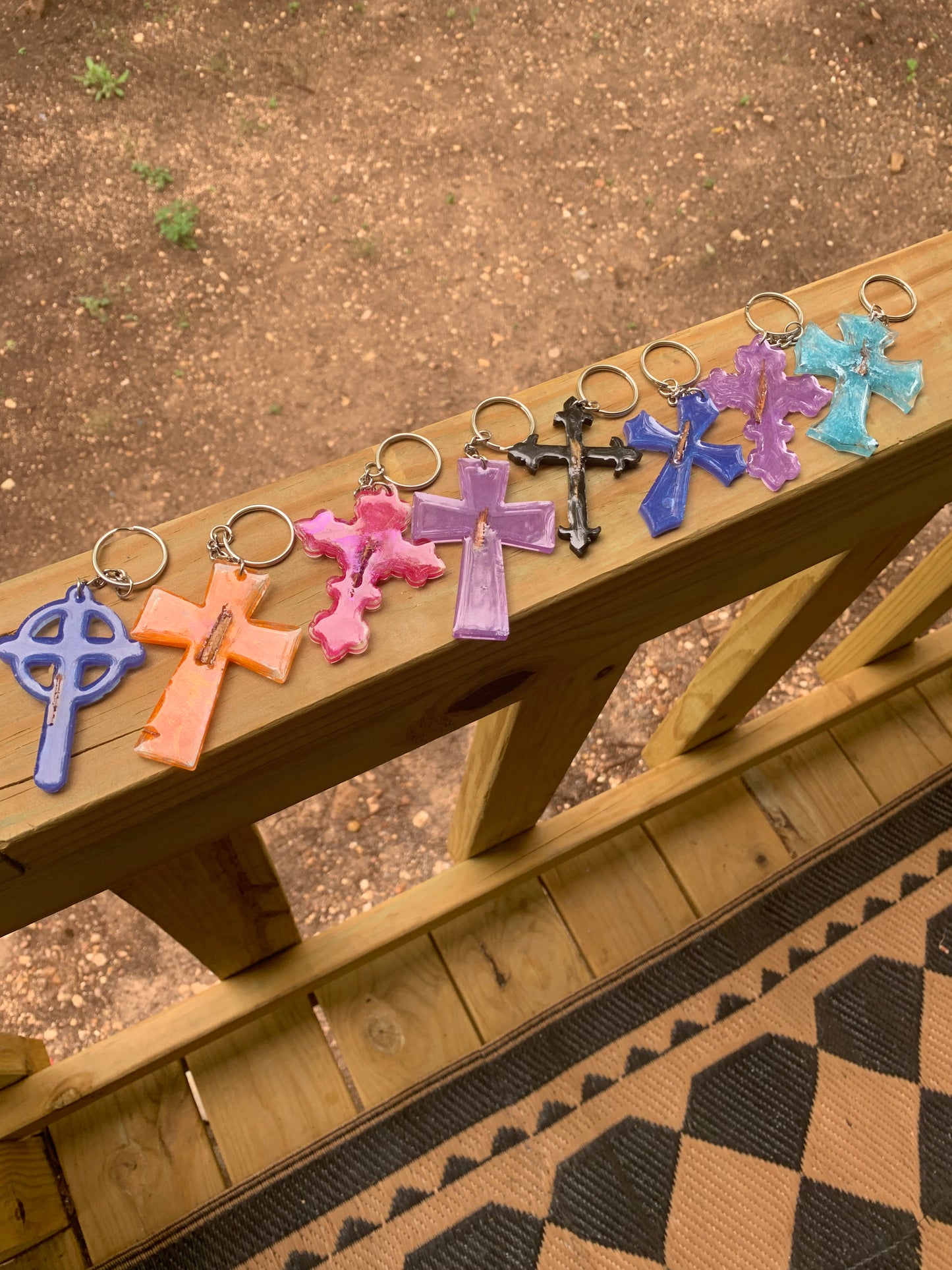 Hillcountry Flood Disaster Support Cross Keychains