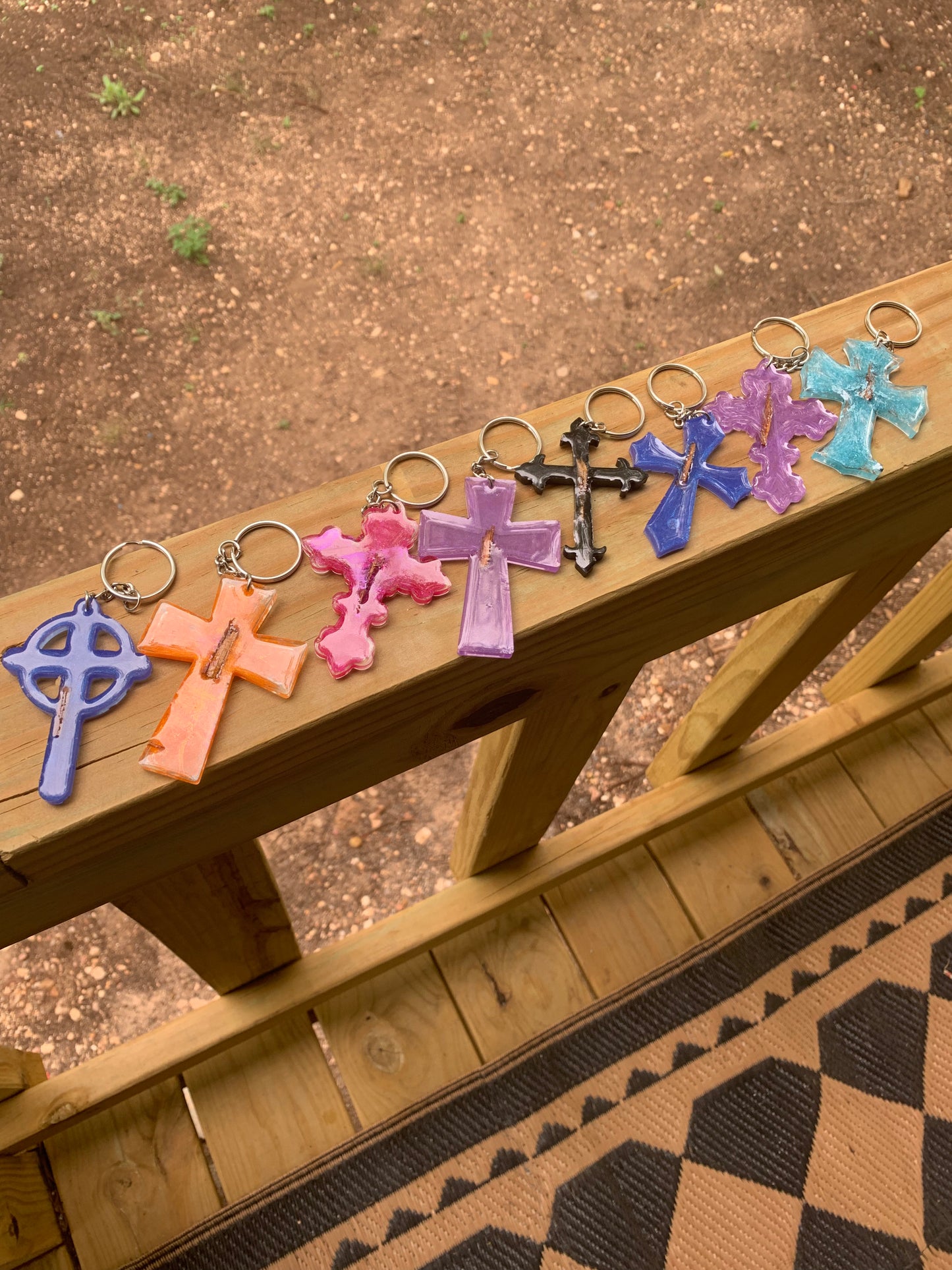 Hillcountry Flood Disaster Support Cross Keychains