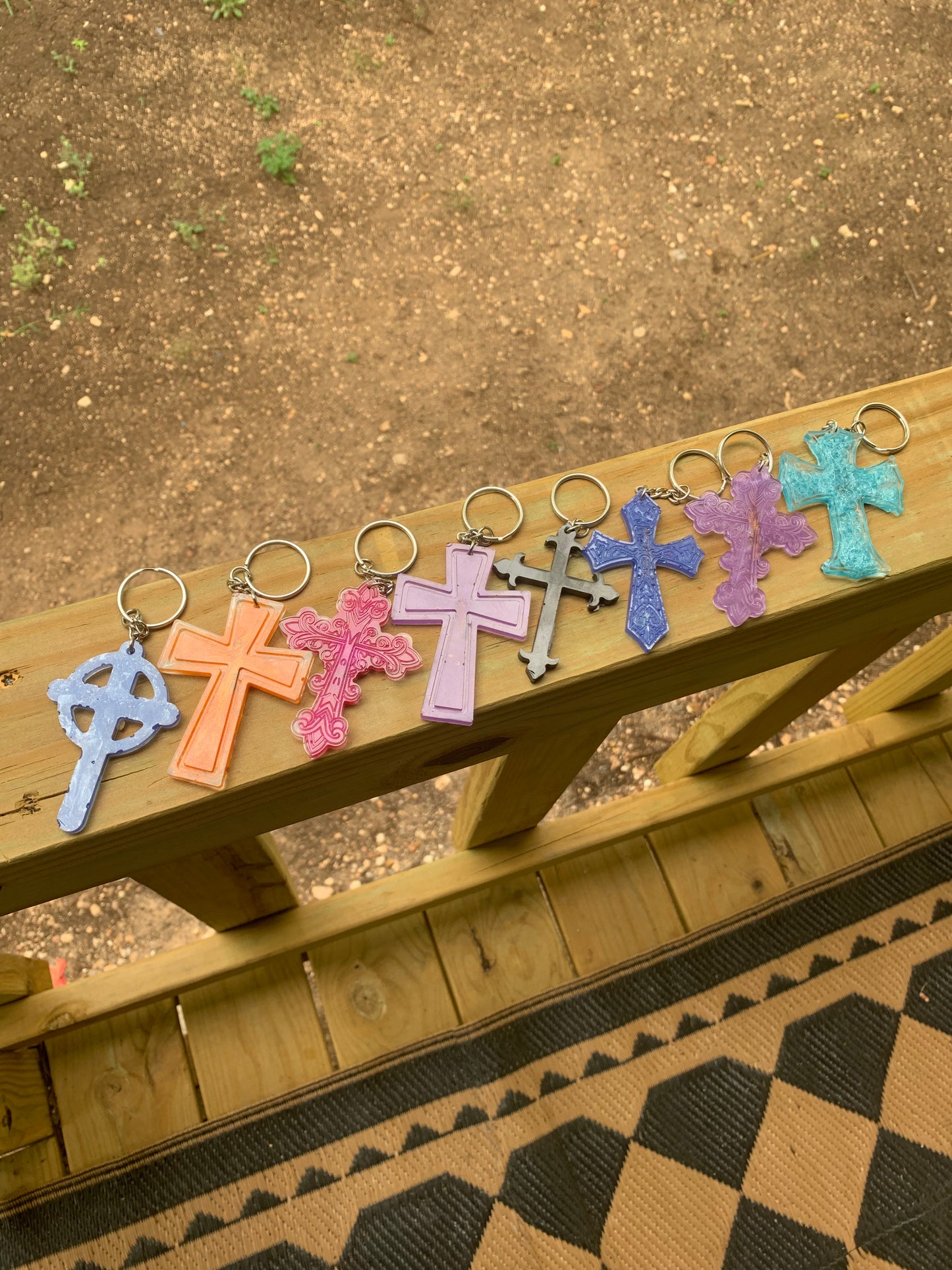 Hillcountry Flood Disaster Support Cross Keychains