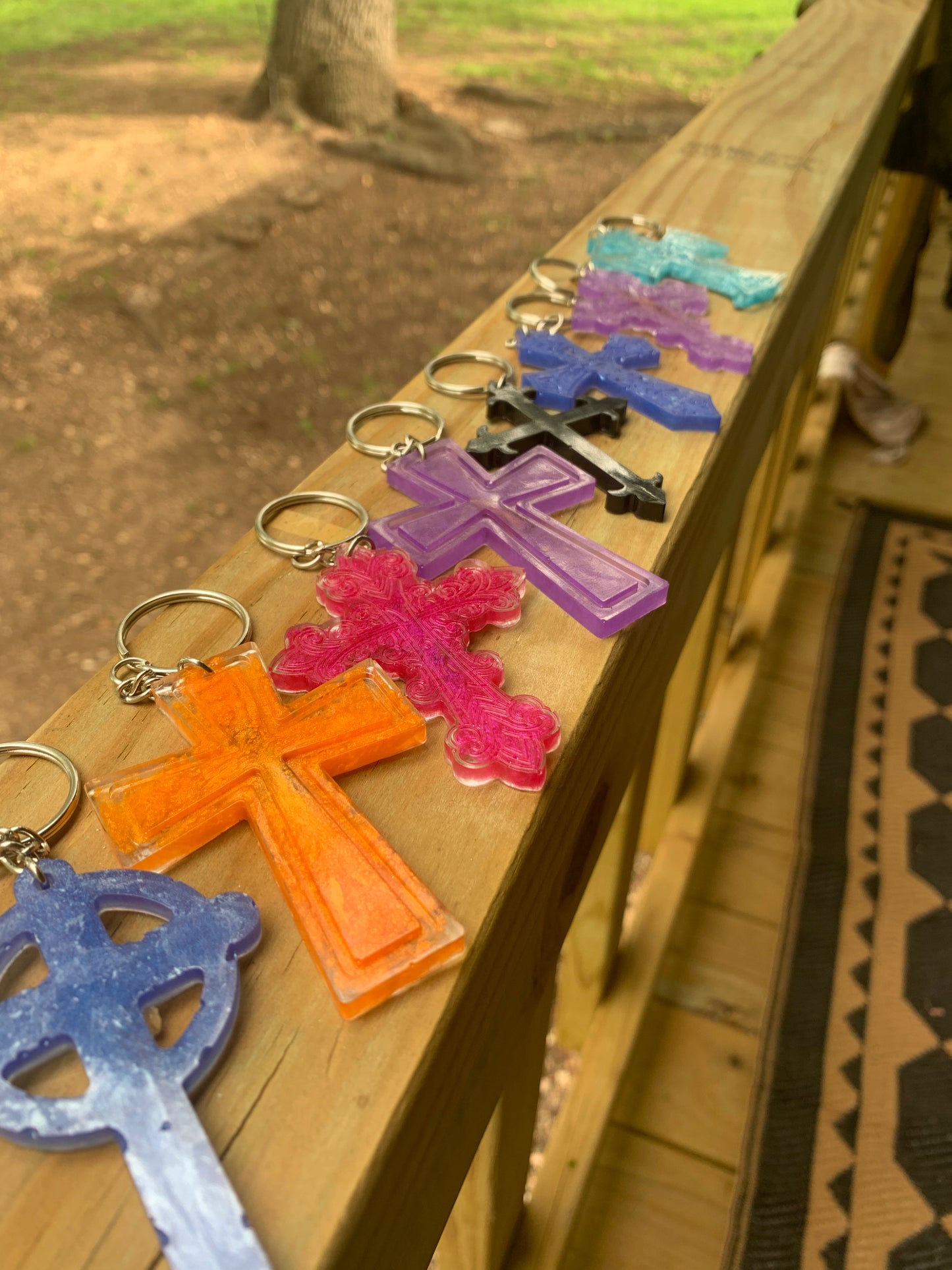 Hillcountry Flood Disaster Support Cross Keychains
