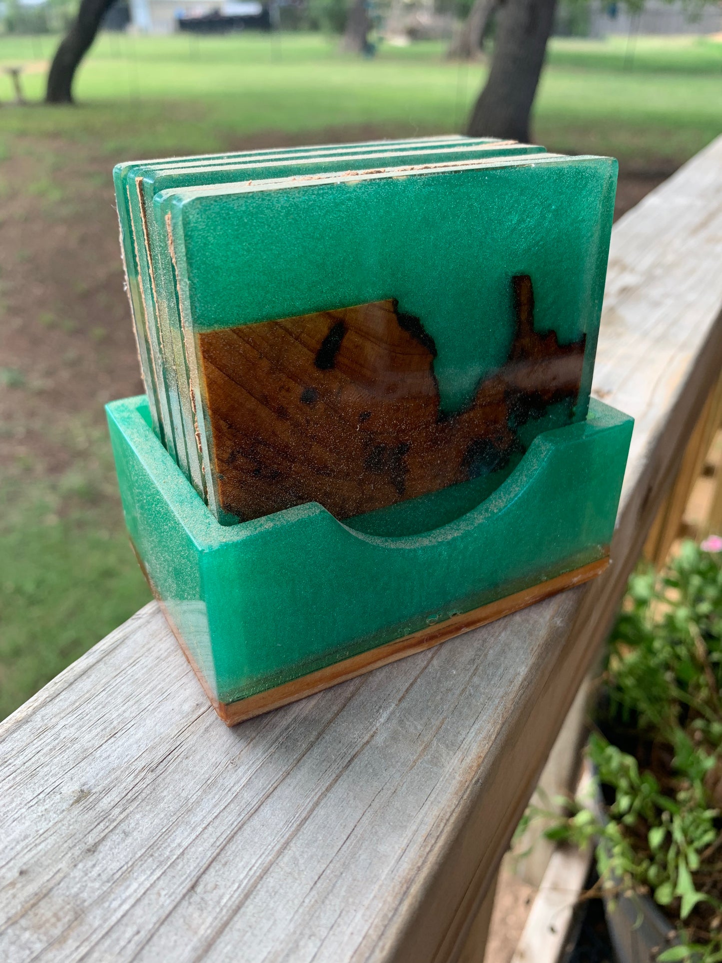 Wood and epoxy Coasters