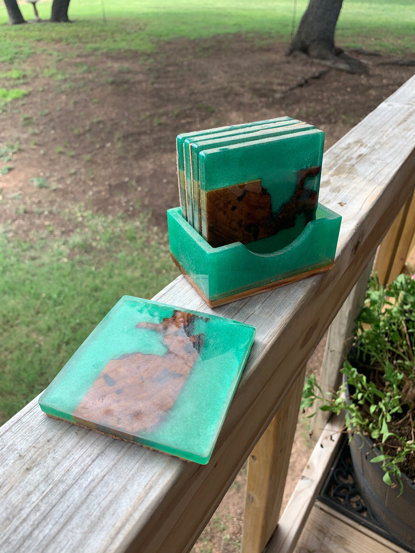 Wood and epoxy Coasters