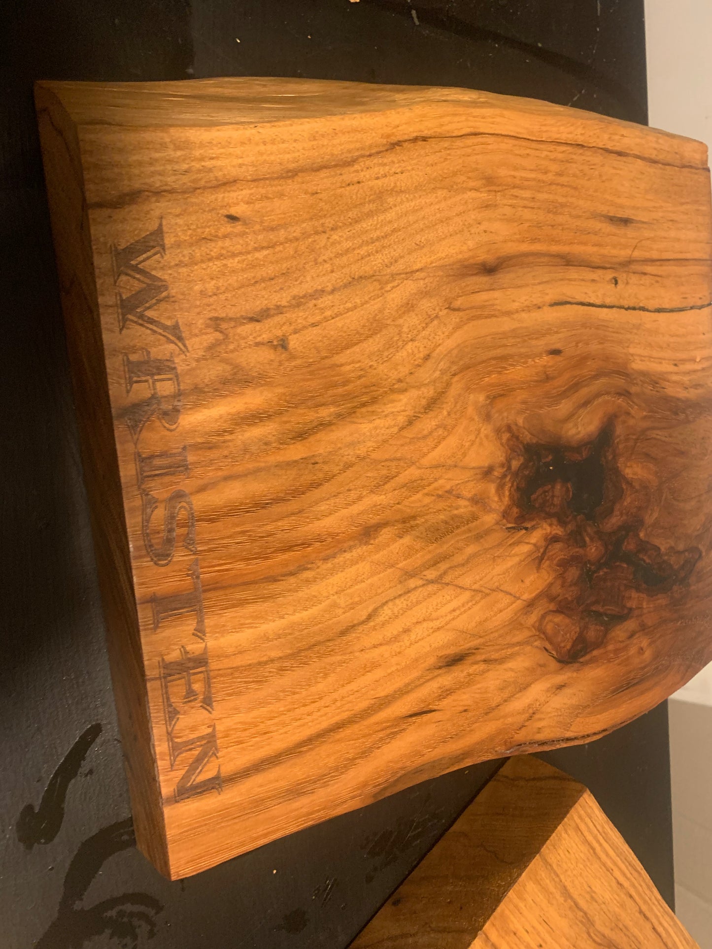 Thick Custom Live Edge Wood Cutting Board