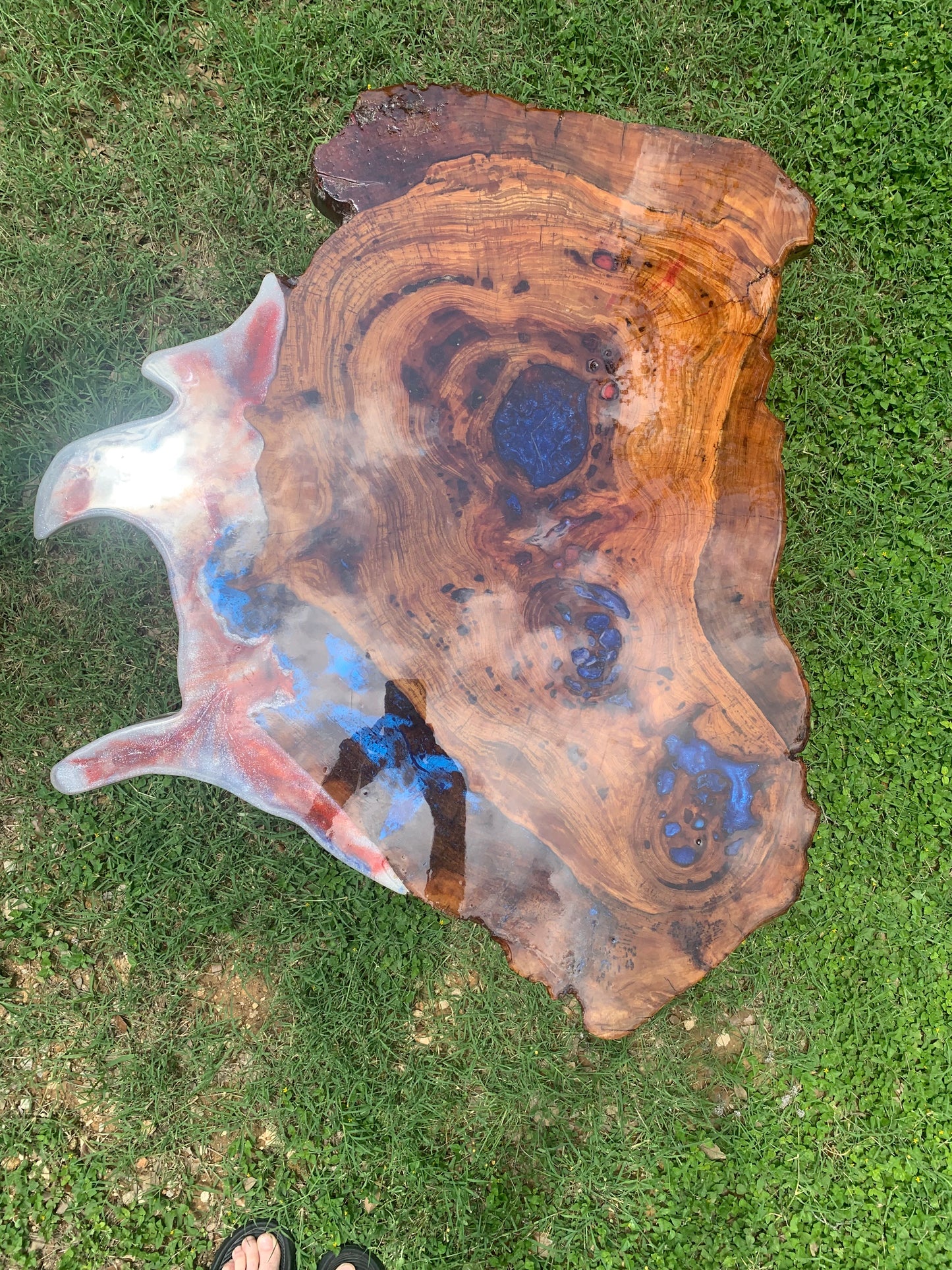 Texas River Cypress and Epoxy USA Tabletop