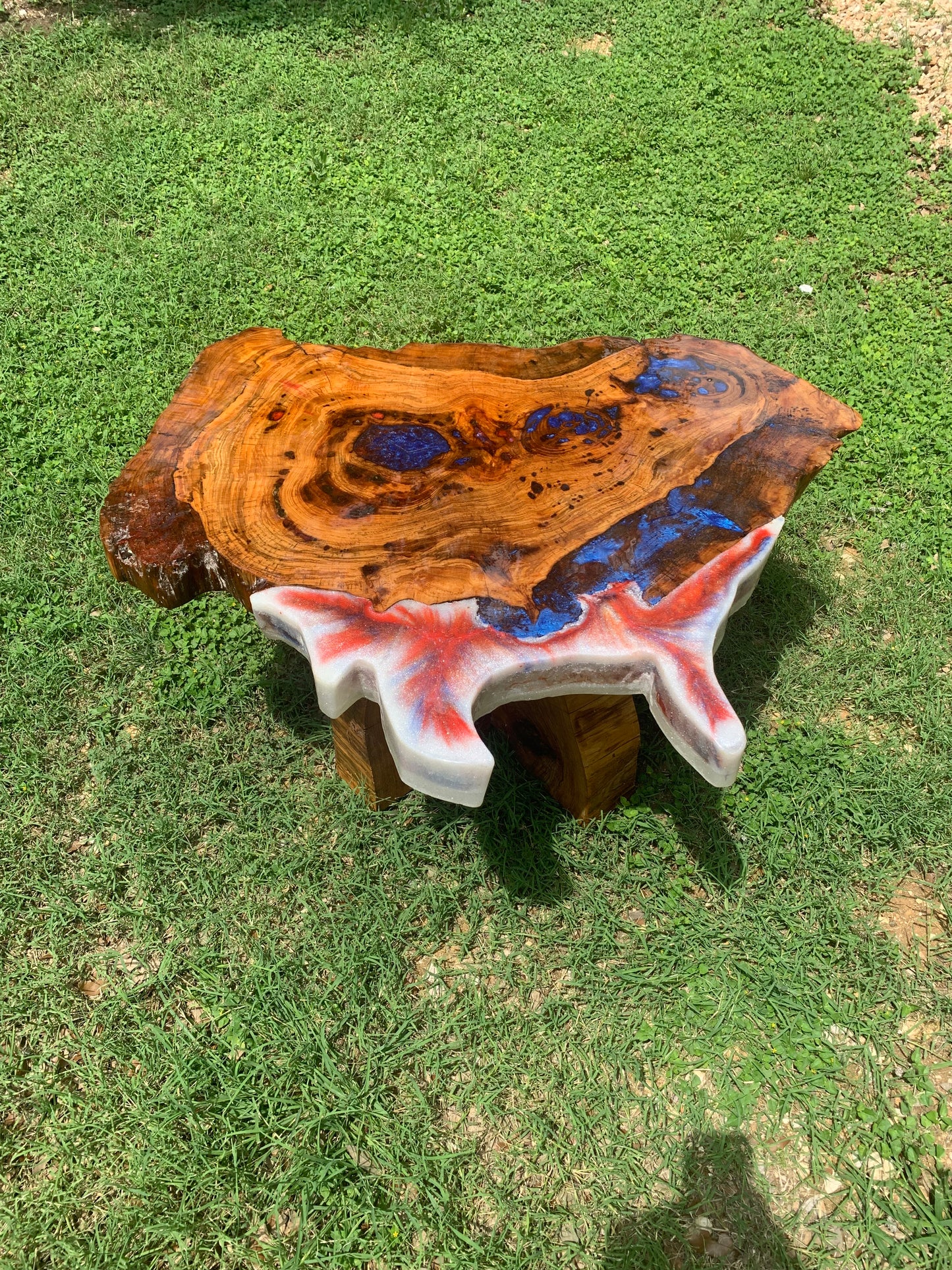 Texas River Cypress and Epoxy USA Tabletop
