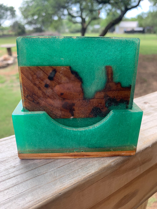 Wood and epoxy Coasters