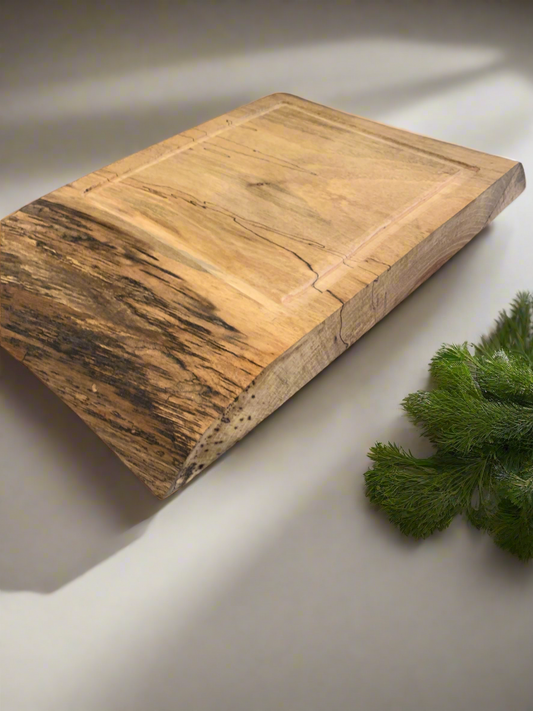 Thick Custom Live Edge Wood Cutting Board