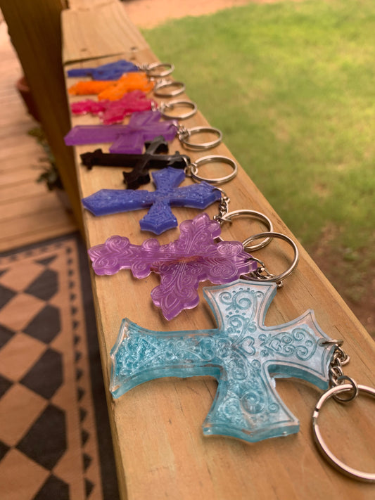 Hillcountry Flood Disaster Support Cross Keychains