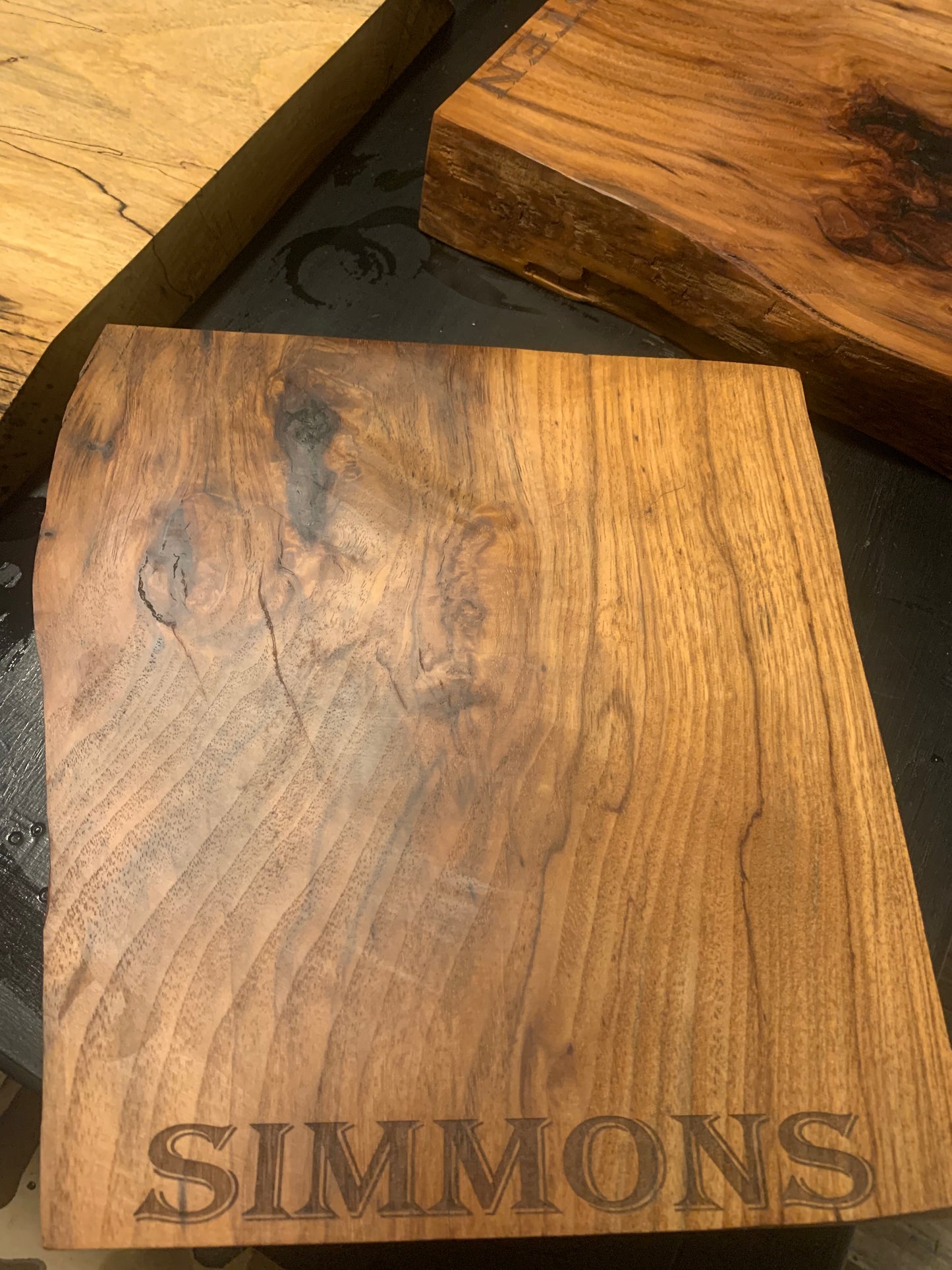 Thick Custom Live Edge Wood Cutting Board